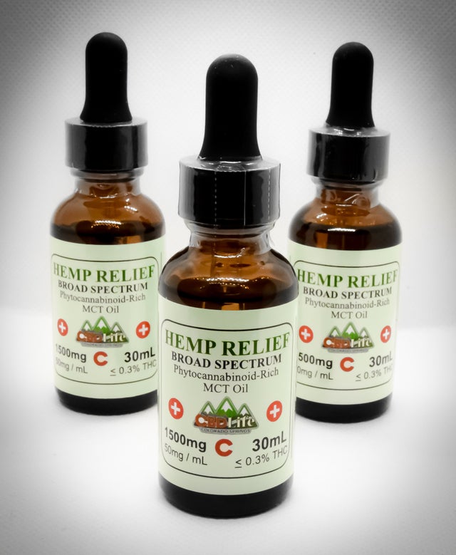 HempWell Broad Spectrum 500mg CBD Oil, 500mg CBD, 30ml Bottle